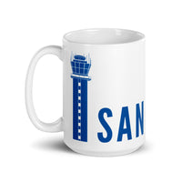 SAN Tower White glossy mug