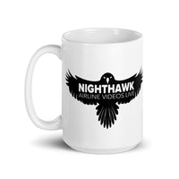 NIGHTHAWK White glossy mug