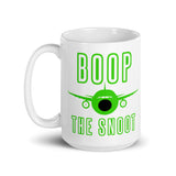 BOOP THE SNOOT (GREEN) White glossy mug