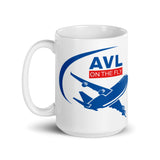 AVL ON THE FLY White glossy mug