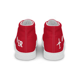 PLANE-SPOT-ER (RED) Women’s high top canvas shoes