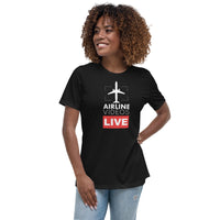 AIRLINE VIDEOS LIVE Women's Relaxed T-Shirt