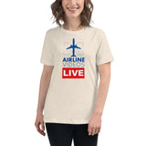 AIRLINE VIDEOS LIVE (BLUE) Women's Relaxed T-Shirt