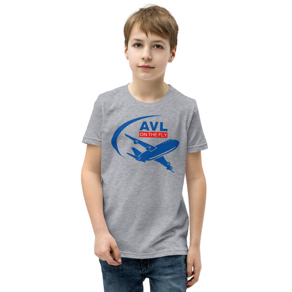 AVL ON THE FLY (BLUE) Youth Short Sleeve T-Shirt