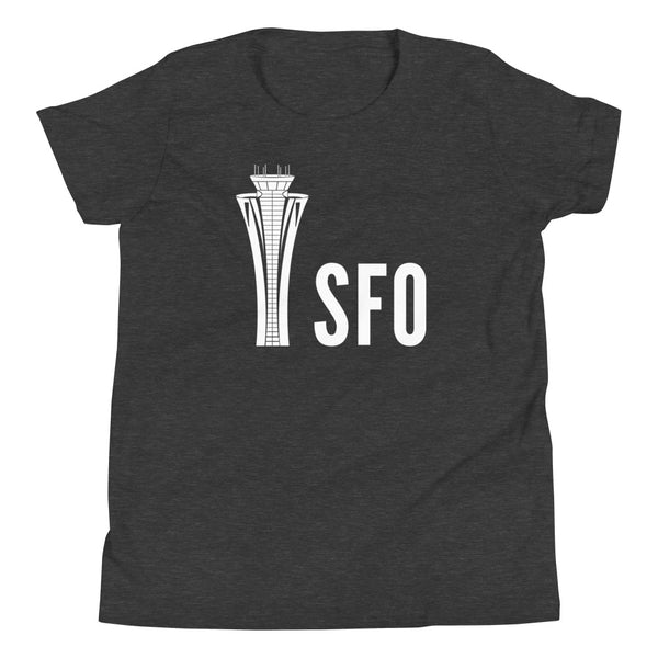 SFO Tower (front view) Youth Short Sleeve T-Shirt