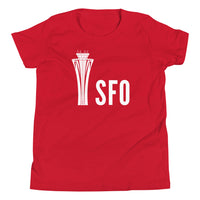 SFO Tower (front view) Youth Short Sleeve T-Shirt