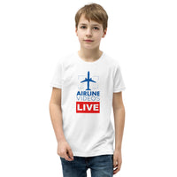 AIRLINE VIDEOS LIVE (BLUE) Youth Short Sleeve T-Shirt